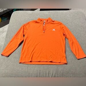 Adidas Primegreen Vibrant Orange Quarter-Zip Pullover